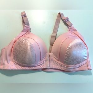 Manlixian pink, comfort bra/runs small/size 34 to 35